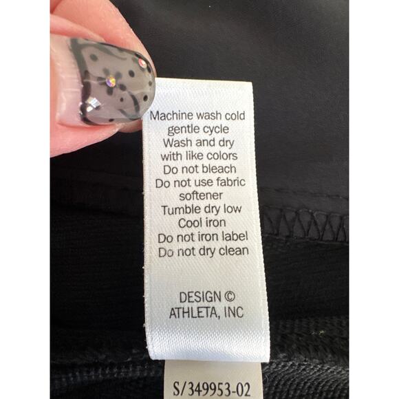 Athleta Wander Skinny Pant Ankle Zip Black Outdoor Hiking Size 6 - Picture 6 of 11